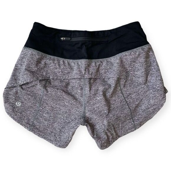 Lululemon Speed Up Mid-Rise Short 4" *Heather Lux Multi Black - Picture 4 of 9